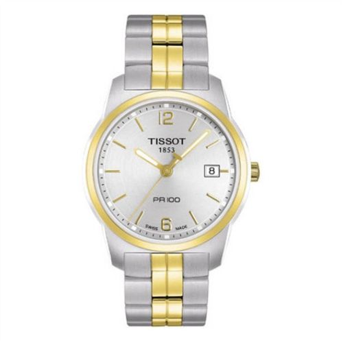 Tissot PR 100 Quartz 38 Stainless Steel / Yellow Gold PVD / Silver / Bracelet